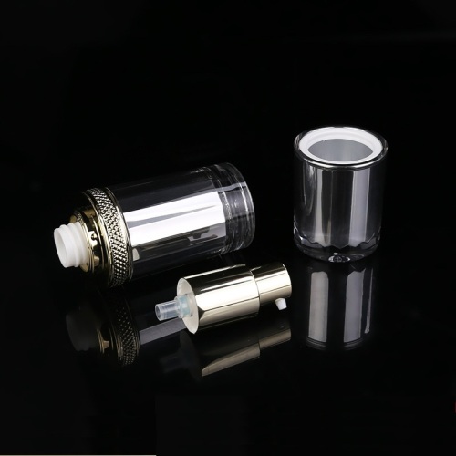 Silver acrylic airless bottle