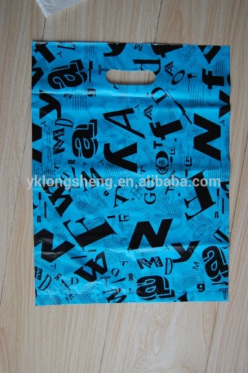 bule virgin ldpe die cut carry bags