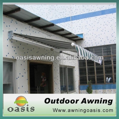 manual-operated retractable awning