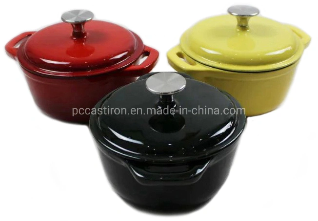 3PCS Enamel Cast Iron Cookware Set for Three Size Casserole