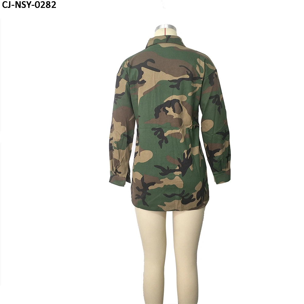 Fancy Good Quality Casual Women Jackets and Coats 2020 Print Camouflage Plus Size Denim Jackets Women