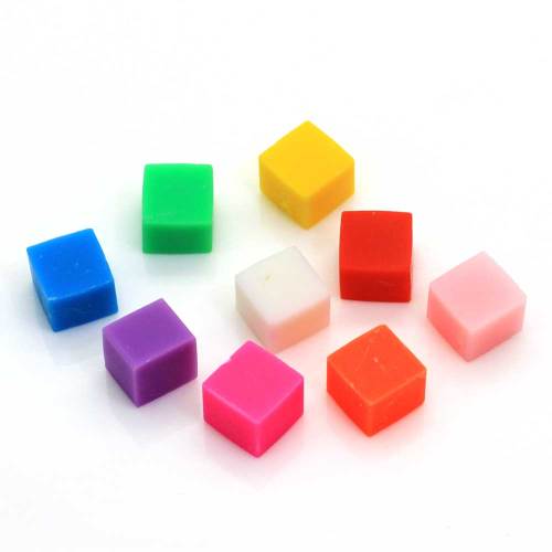 8 * 8 MM sans trou coloré petit Cube polymère argile boue argile boue remplissage pour enfants jouets bricolage téléphone coque décoration