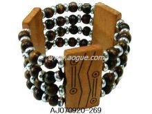 unique wood beads bangle