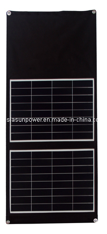 60W Sunpower High Efficiency Folding Solar Panel, Laptop Solar Charger for Phone, 18V-21V Laptop/12V Battery (PETC-H60A)