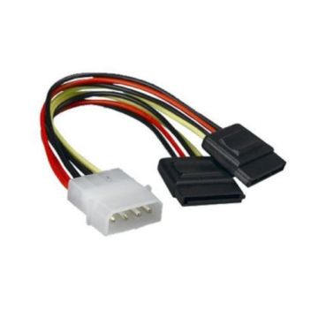 Molex to SATA Power Y Splitter Adaptor Cable