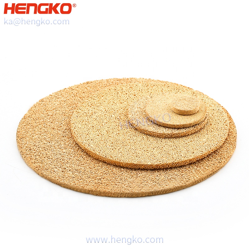 0.2 2 10 50 120 microns porous powder sintering stainless steel 316L bronze disc shape filter plate