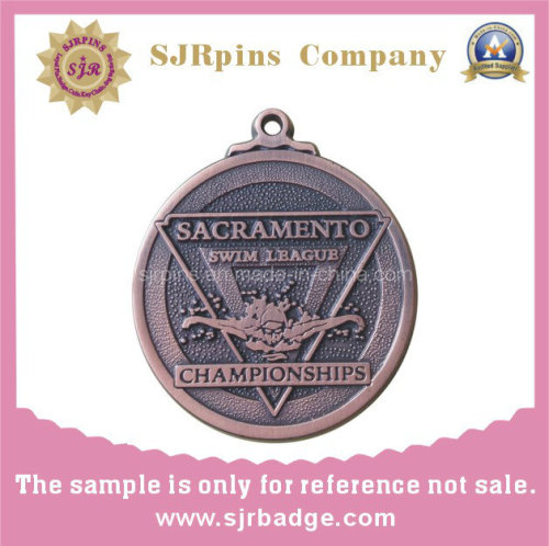 Die Struck Antique Brass Medal Badge