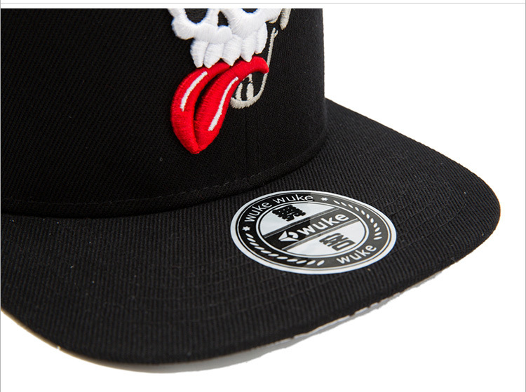 Hip hop embroidered baseball cap with skull (7)