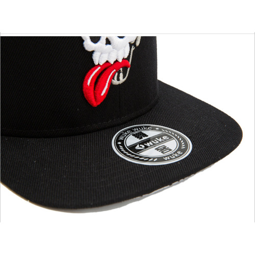 Casquette de baseball brodée hip hop avec tête de mort