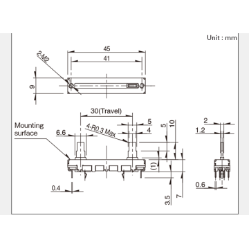 Rs301 series Sliding potentiometer