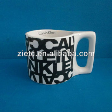 numbered ceramic mugs for promotion with customized logo