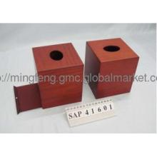 Orang  Square wooden tissue box with MDF