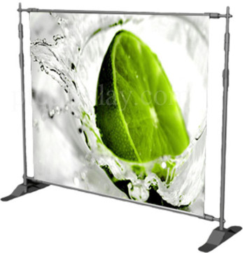 Telescopic fabric backwall display