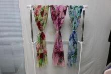 Spray painted wool shawl