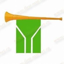 Plastic football trumpet flag,trumpet with flag