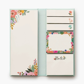 Custom Floral Printed Die Cut Paper Tear Off Post-it Note Pad Set
