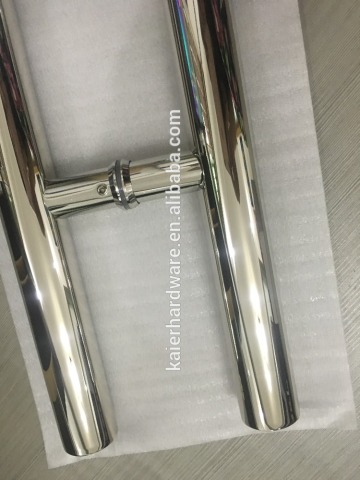 H type pull push door handle for tempered glass door