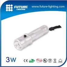 3W RGB full color battery powered maglite rechargeable torch light