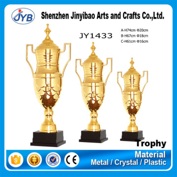 Wholesale cheapest gold plated trophy award crystal Metal Trophy