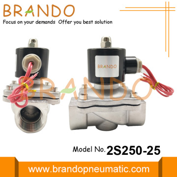 2S250-25 Válvula solenoide de acero inoxidable de 1 &#39;&#39; 24V 220V