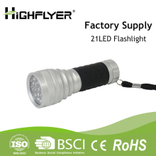Highflyer cheap aluminum alloy promotional led flashlight with hand strap