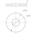 Высокая мощность пьезо керамическое кольцо OD50xid20x6mm