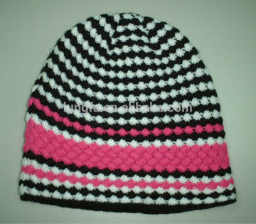 Top level top sell boys knit beanie hat with pompom