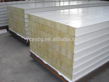 Low price rockwool insulated metal panels