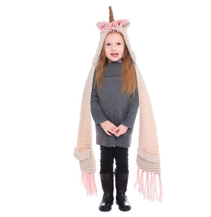 Child unicorn hat cape hat cartoon hat (4)