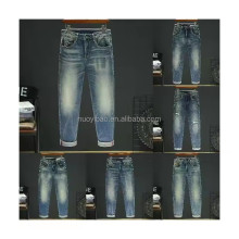 Customized Label Men's Skinny Fit Distressed Denim Jeans Collection