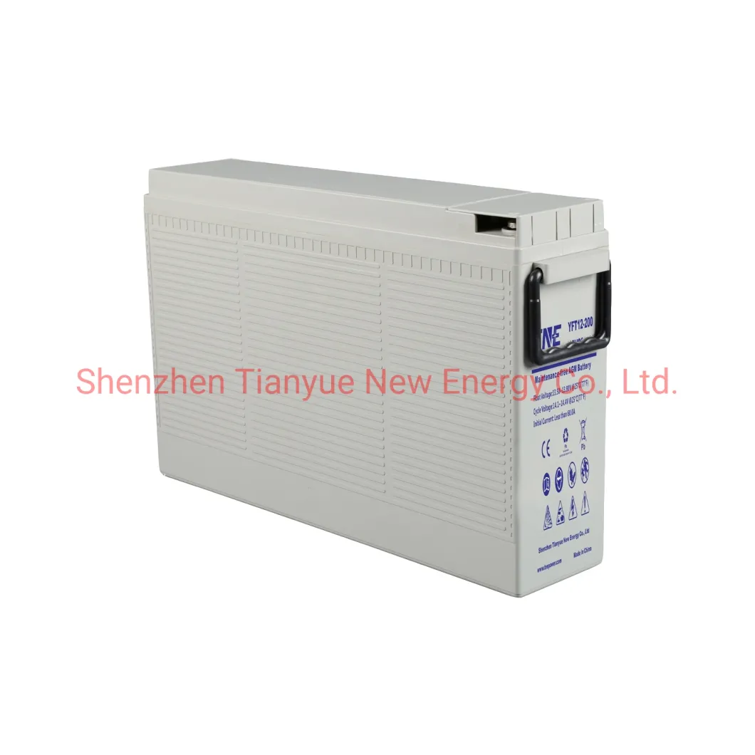 12V 200ah Deep Cycle Front Terminal Battery for Solar/Inverter