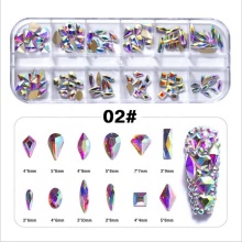 Mix 12 Style FlatBack Crystals for Nail Art