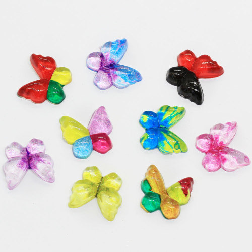 Hoja de resina de mariposa de simulación colorida, tablero de resina de animales hermosos para niños, accesorios de belleza para el cabello o la carcasa del teléfono