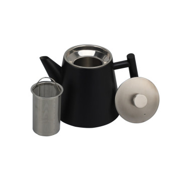 Double wall stainless steel tea pot