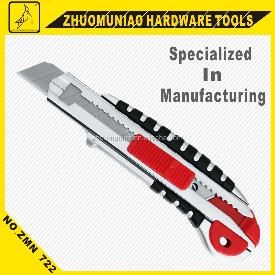 Υψηλής ποιότητας Sharp 18mm Blade Cutter Knife Safety Knife με 5 τμχ SK5 Blade OEM Support