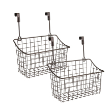 Cabinet Door Metal Wire Basket Organizer