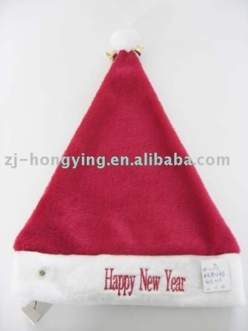 Christmas Hat Embroider with Happy New Year