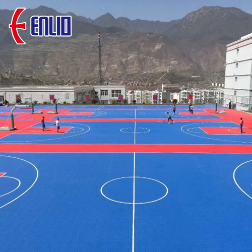 Matras lapangan basket outdoor yang saling terkait