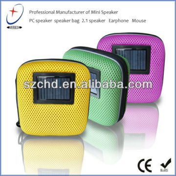 Perfect portable mini solar speaker bag