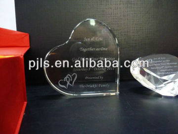 decorative paperweights crystal glass heart paperweights