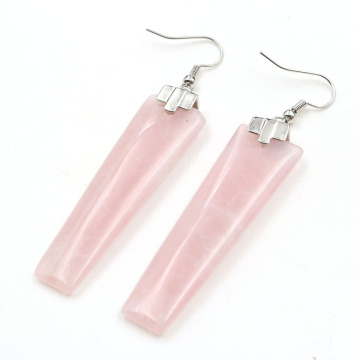 Healing Opalite Drop Earrings Geometric Rectangle Gemstone Dangle Ear Jewelry for Women Girls