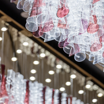 Project lobbyglass chandelier pendant light