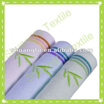 satin bamboo fiber embroidery towels wholesale