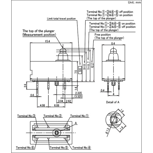 ALPS Waterdicht type Detectieschakelaar