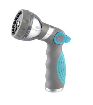 Multi-pattern metal thumb-control spray gun