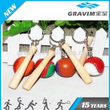 China Mini leather baseball keychain