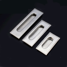 Sqaure Sliding Cabinet Door Recessed Drawer Pulls Handle