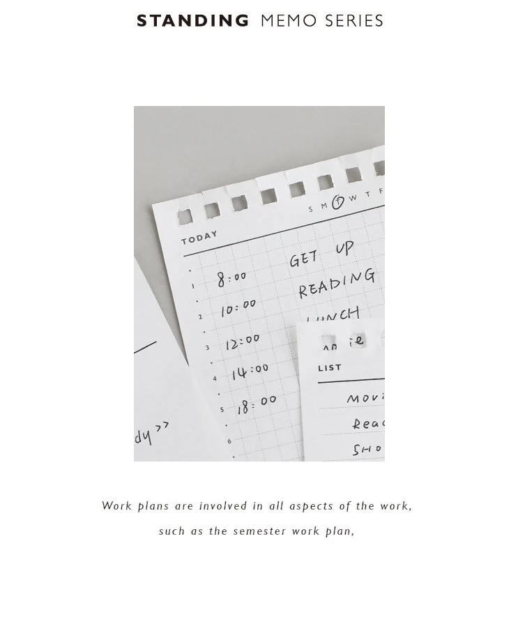 Standing Paper Notes Pad for Planning Record