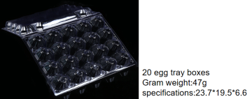 20 holes plastic egg tray packing for supermarket