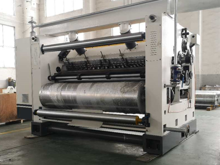 Heat exchange type single facer machine for corrugated board making